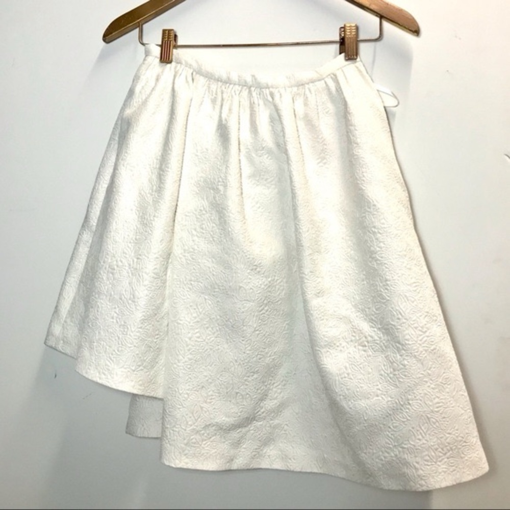 TOPSHOP Ladies Asymmetrical Linen White Skirt | 2